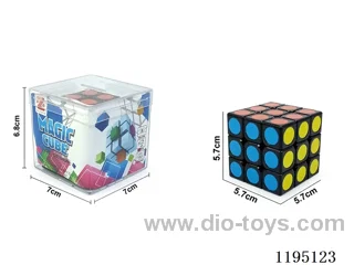 5.7CM 3-steps black dot UV printed Rubik's Cube