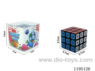 5.7CM Third Order Black Square UV Printed Rubik's Cube