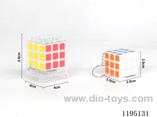3.5CM Third Order Rubik's Cube with Keychain