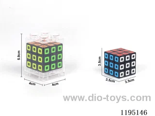 3.5CM Black Lattice Cube