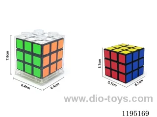 5.7CM PVC fully enclosed three-order Rubik's Cube