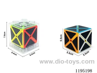 5.5CM 8-axis X Solid Carbon Fiber Rubik's Cube