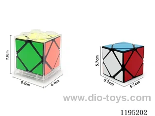 Tilt-and-Turn Black Sticker Cube