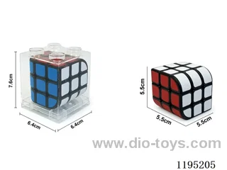 Solid Trihedral Rubik's Cube with Black Stickers