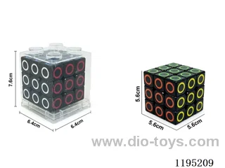 5.7CM Third Order Circle UV Printed Rubik's Cube with Black Background