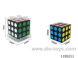 5.7CM 3rd order black dots UV printed Rubik's Cube