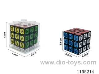 5.7CM Three Steps Square-in-Square UV printed Rubik's Cube on black background