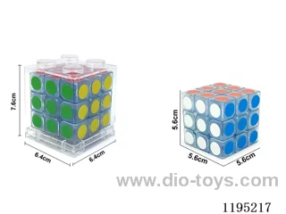 5.7CM 3rd order transparent dot UV printed Rubik's Cube