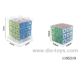 5.7CM Third Order Transparent Square UV printed Rubik's Cube