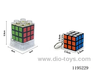 3.5CM sticker 3 steps Rubik's Cube with keychain