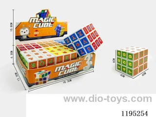 6CM Three Steps Rubik's Cube with Numbers on White Background