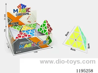 8CM Pyramid Rubik's Cube with White Labeling