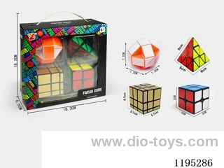 Black Rubik's Cube + Ruler Set