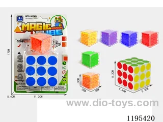 5.3CM white polka dot sticker set 3D maze
