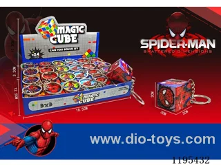 3CM Rubik's Cube UV print Spider-Man with keychain