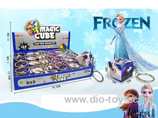 3CM Rubik's Cube UV Print Frozen with Keychain