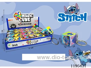 3CM Rubik's Cube UV printing Stitch with keychain