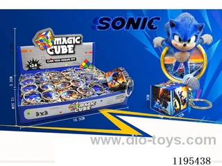 3CM Rubik's Cube UV printing Sonic with keychain