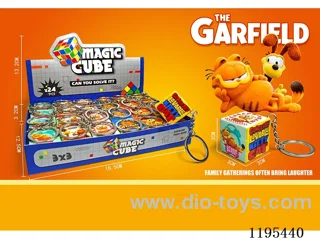 3CM Rubik's Cube UV printing Garfield with keychain