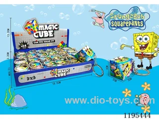 3CM Rubik's Cube UV printing SpongeBob SquarePants with keychain