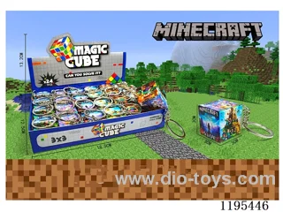 3CM Rubik's Cube UV Printing My World Keychain