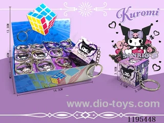 3.5CM Rubik's Cube UV Printed Kurumi Keychain