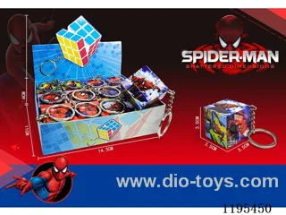 3.5CM Rubik's Cube UV Printed Spider-Man Keychain