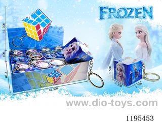 3.5CM Rubik's Cube UV printing Frozen with keychain