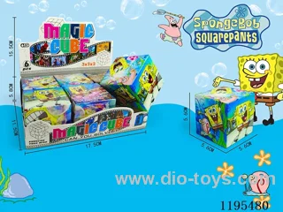 5.6CM Rubik's Cube UV printing Spongebob Square