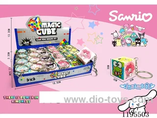 3CM Second Order Rubik's Cube UV Printing Sanrio with Keychain