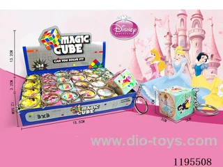 3CM 2nd order Rubik's Cube UV printing Disney Princess with keychain