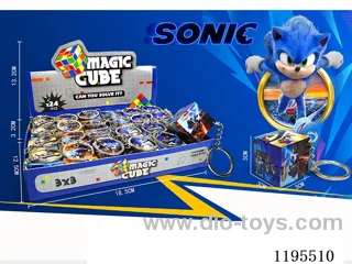 3CM 2nd order Rubik's Cube UV printing Sonic with keychain