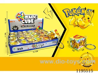3CM 2nd order Rubik's Cube UV printing Pikachu with keychain