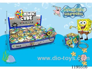 3CM 2nd order Rubik's Cube UV printing SpongeBob SquarePants with keychain