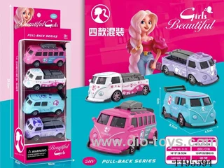 Pink Barbie 4pcs Stripes for Pie Bus