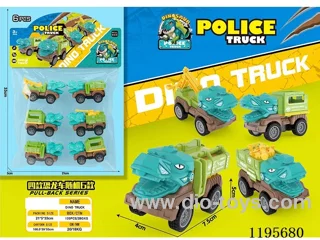 Simulation model of dinosaur powered police car combination