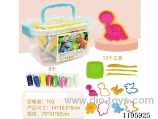 21PCS Dinosaur colorful clay set/random color
