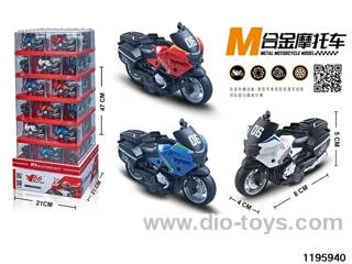 1:16 Alloy pull back motorcycles