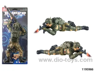 Electric small crawler soldier (gun head with light)