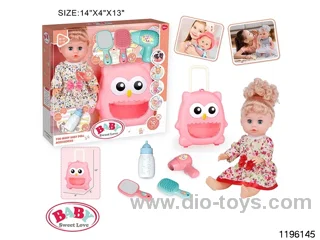 14 inch live eye drinking and peeing doll with IC