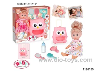 14 inch live eye drinking and peeing doll with IC