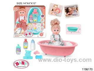 14 inch Live Eye Drinking Peeing Doll Set with IC