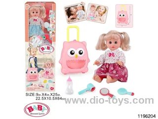 14 inch double ponytail girl child set