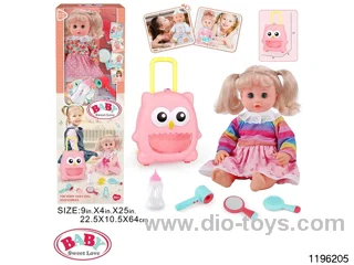 14 inch double ponytail girl child set