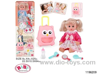 14 inch double ponytail girl child set