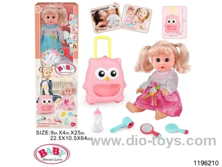 14 inch double ponytail girl child set