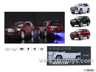 1:24 pull back alloy car W L/M/spray