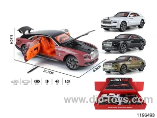 1:24 sound and light alloy pull back car