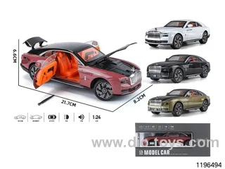 1:24 sound and light alloy pull back car