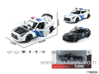 1:32 sound and light alloy pull back car